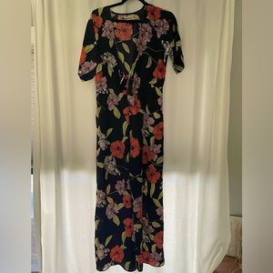 Urban Outfitters Tropical Printed Cover-up Jumpsuit On-Piece